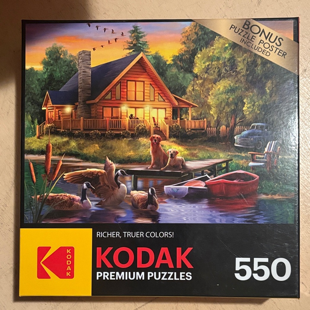 Bundle of 2 Kodak Premium Puzzles and 1 RoseArt Puzzle